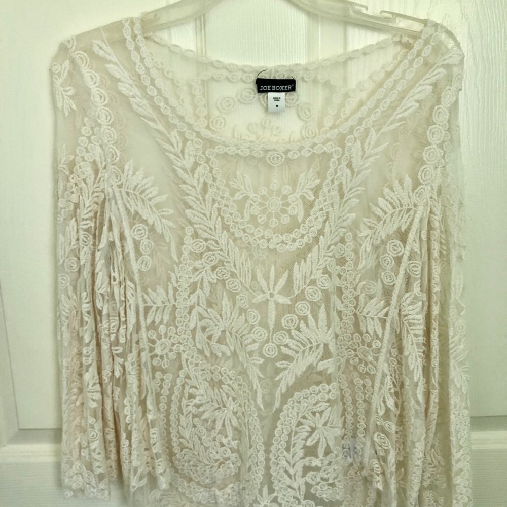 Ivory Lace Top .